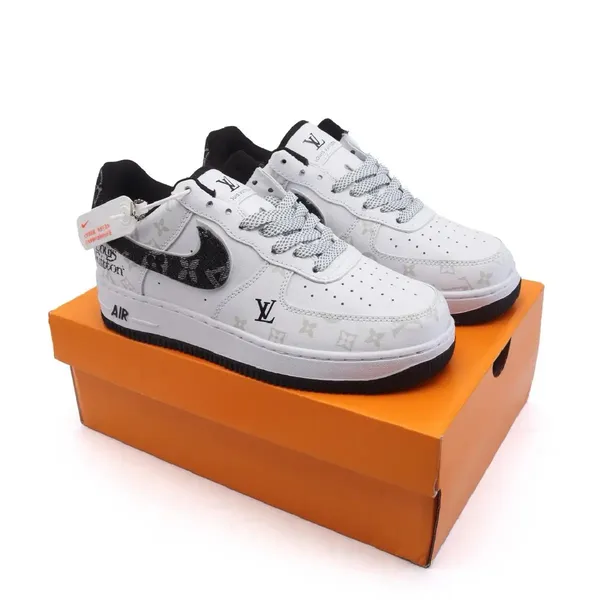 Louis Vuitton x Nike Air Force 1 Low Black and White 1:1