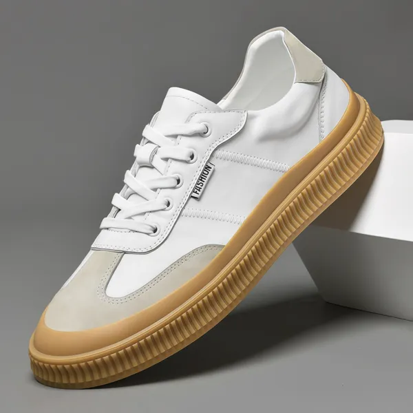 Flat Bottomed Low Cut Leather Sports Shoes