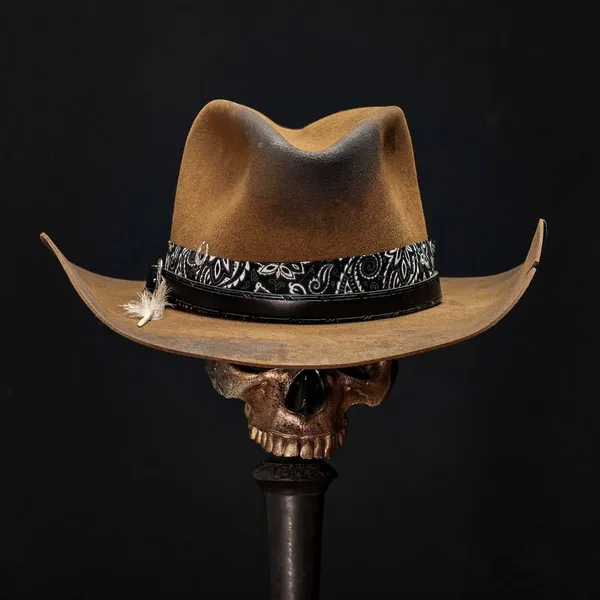 Wide Brim Fedora Cowgirl Hat