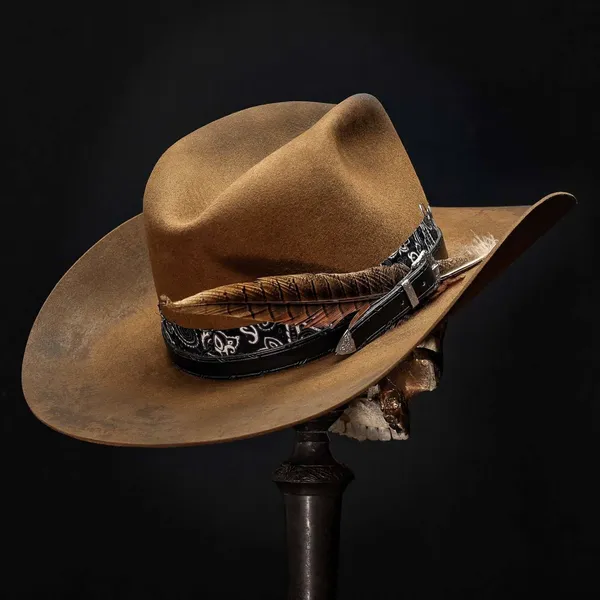 Wide Brim Fedora Cowgirl Hat