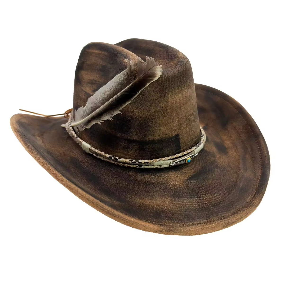  Distressed Wide Brim Outdoor Vintage Fedora Hat