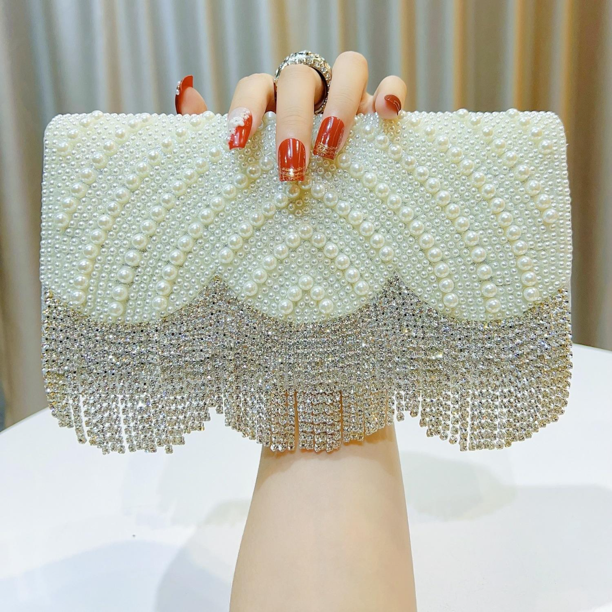 Trending Women's Evening Bag Rhinestone Pearl