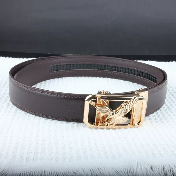  Men's Eagle Embossed Automatic Buckle Belt,