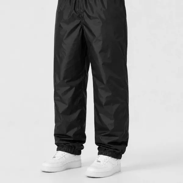 Full Velcro - 100% Water Proof Raincoat (PU Coated) with Seam Sealing - Black