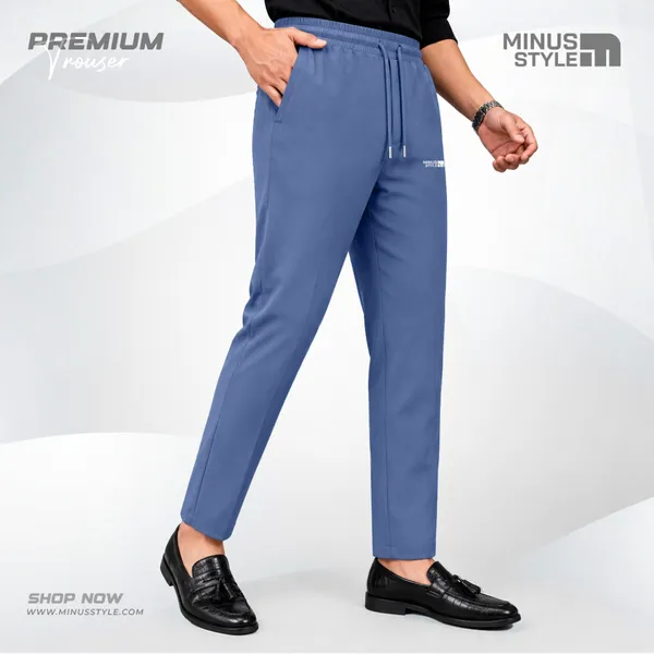 Men's Premium Formal Trouser - Navy Blue