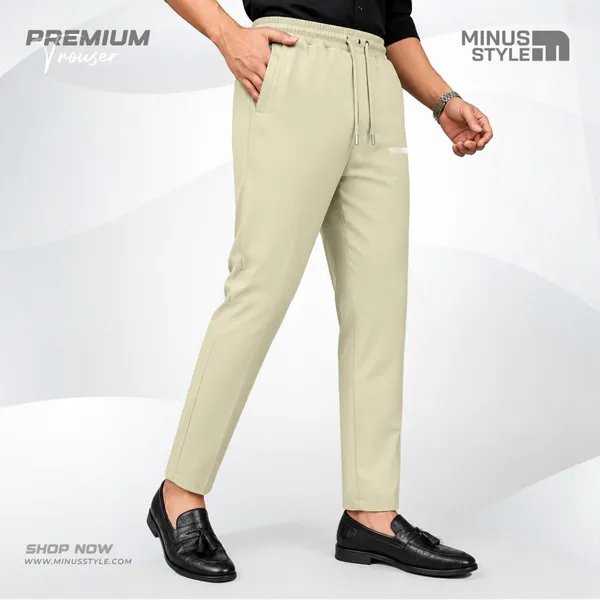Men's Premium Formal Trouser - Biscuit