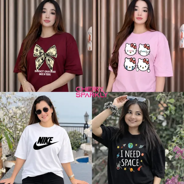 Summer Combo – ৪ পিস প্রিমিয়াম কটন টি-শার্ট  