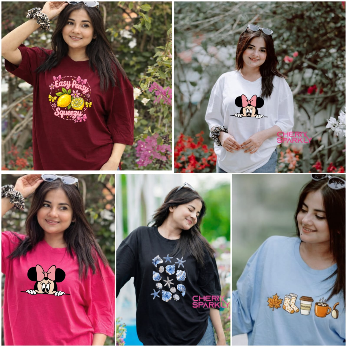 ⭐ Summer Combo – ৫ পিস প্রিমিয়াম কটন টি-শার্ট ১১৯৯৳ 