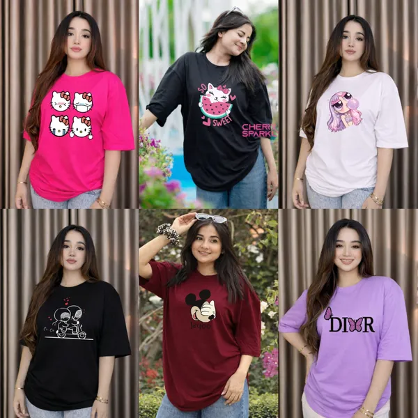  🔥 Best Value – ৬ পিস প্রিমিয়াম কটন টি-শার্ট  