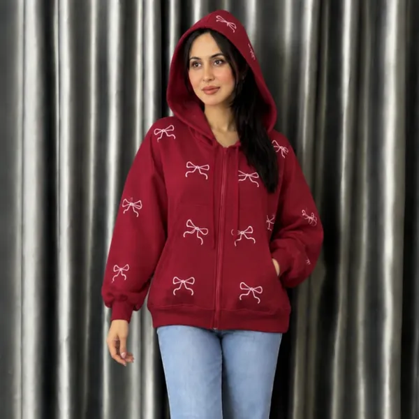 Trendy Zipper Printed Hoodie — Unisex Winter Collection 