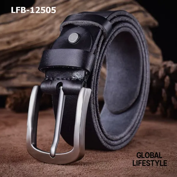 Men's Belt Genuine Leather Pure Cowhide Pin Buckle Belt