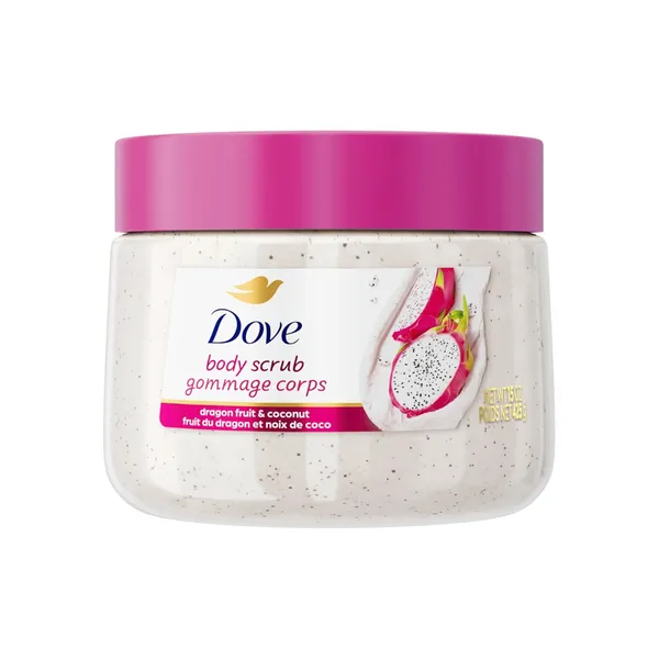 Dove Body Scrub Dragon Fruit & Coconut Cream Body Scrub Exfoliates and Deeply Nourishes for Smooth, Radiant Skin (425g)