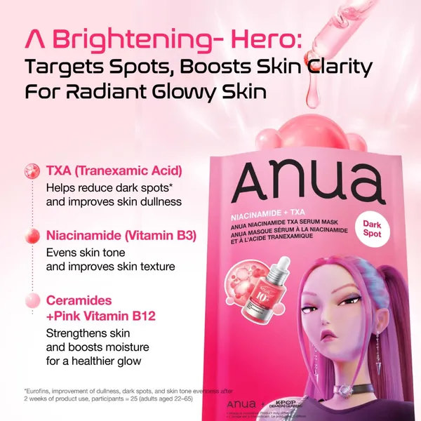 Anua Kpop Demon Hunters Niacinamide TXA Serum Mask (28ml)