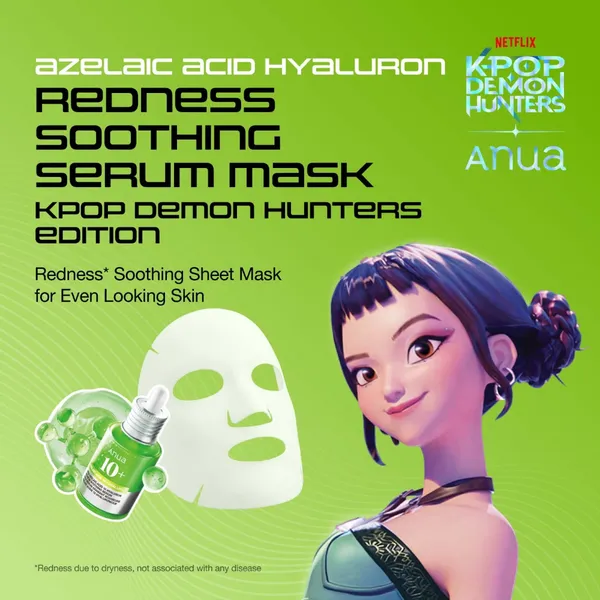 Anua Kpop Demon Hunters Azelaic Acid Hyaluron Redness Soothing Serum Mask (23ml)