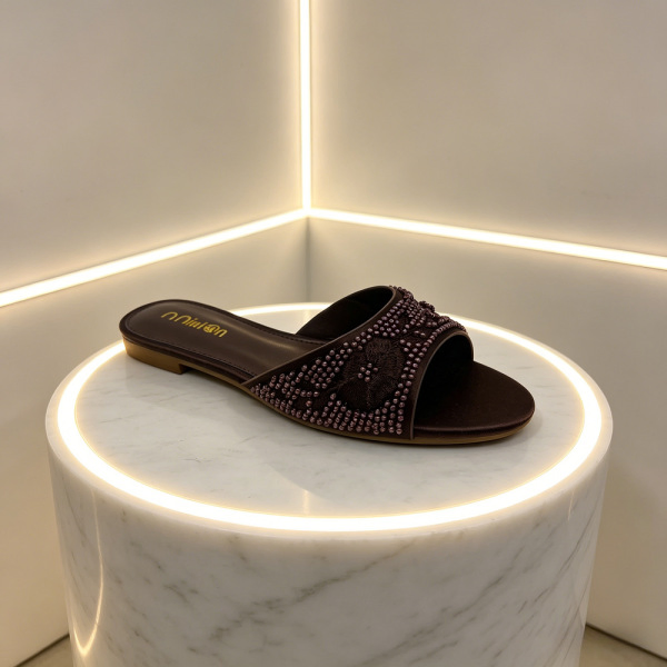New Flat Flip-Flops Embroidered Fashion Sandals Beaded Slippers Shoes ...