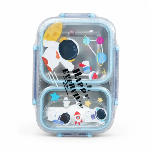 Kids Cartoon Lunch Box – Double Layer Bento Box (Excavator Design)