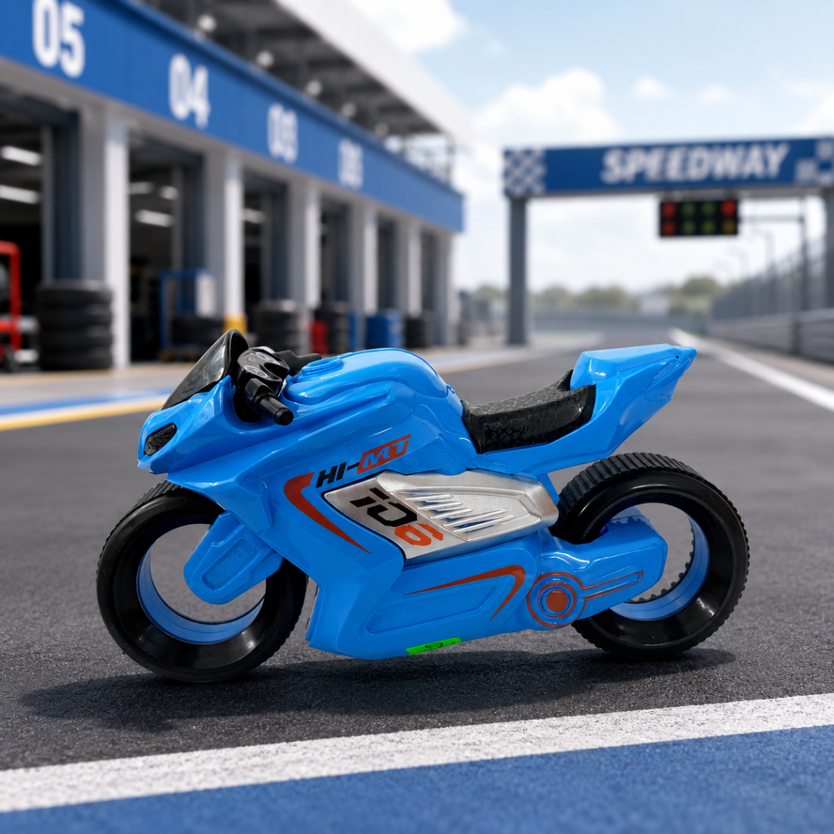 Blue Racing Sports Toy Motorcycle for Kids-OT