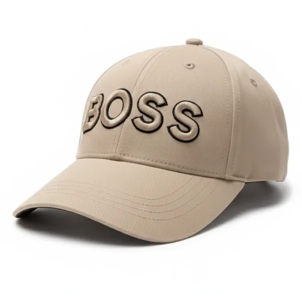 Hugo Boss Cotton-Beige Twill Cap