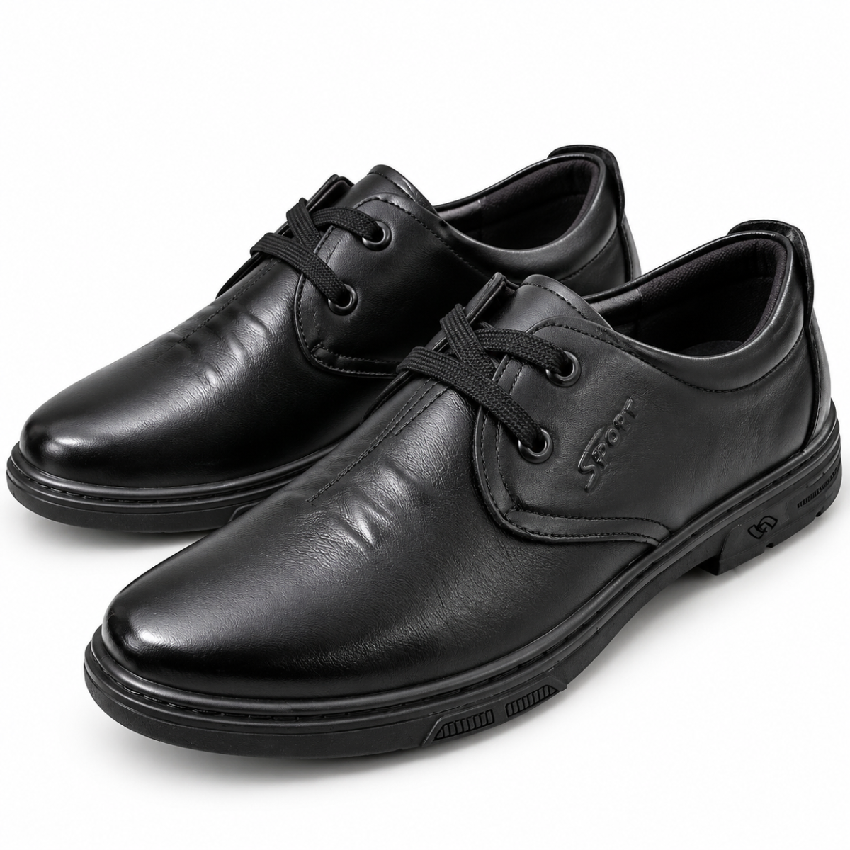 Premium Imported Original Leather Formal Shoes | Classic Black Edition