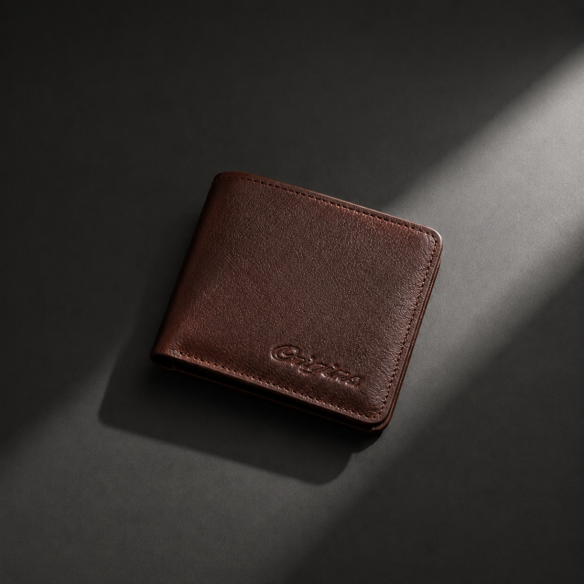 Premium Brown Genuine Leather Bifold Wallet – Classic Executive Edition