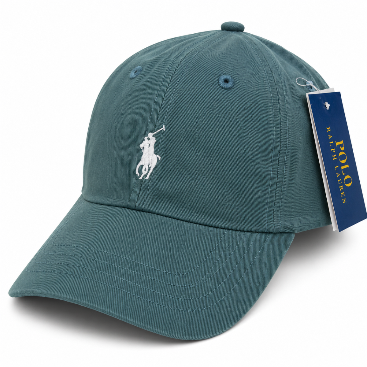 Teal Green Polo Embroidered Baseball Cap