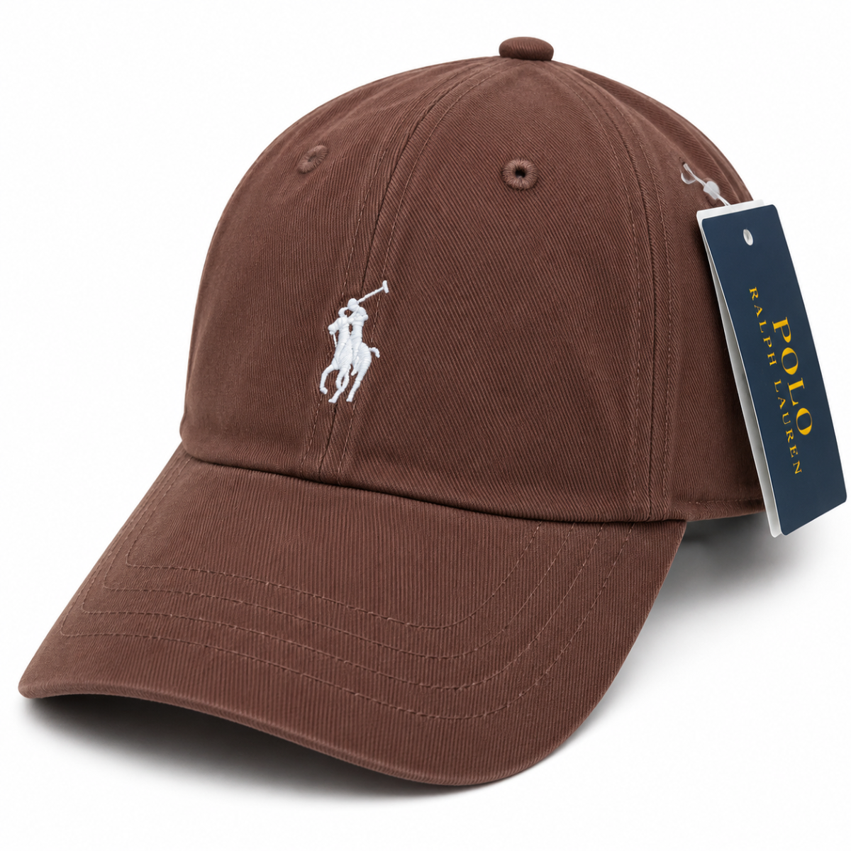 Brown Polo Embroidered Baseball Cap