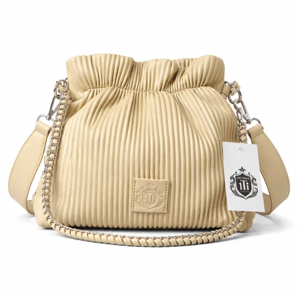 Majestic Heritage Woven Hobo Bag –Beige