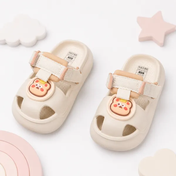 Premium Kids Cream White Cartoon Charm Sandal