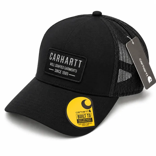 Carhartt Black Mesh Trucker Cap – Premium Workwear Style Hat