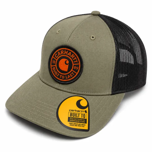 Carhartt Olive Green & Black Mesh Trucker Cap