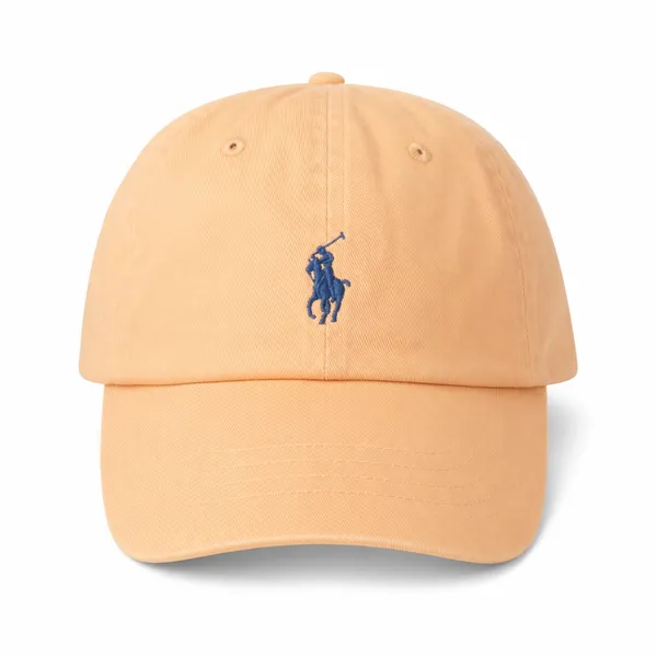 Peach-orange Polo Ralph Lauren cotton chino baseball cap
