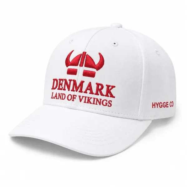 Premium Denmark Viking Embroidered White Cap