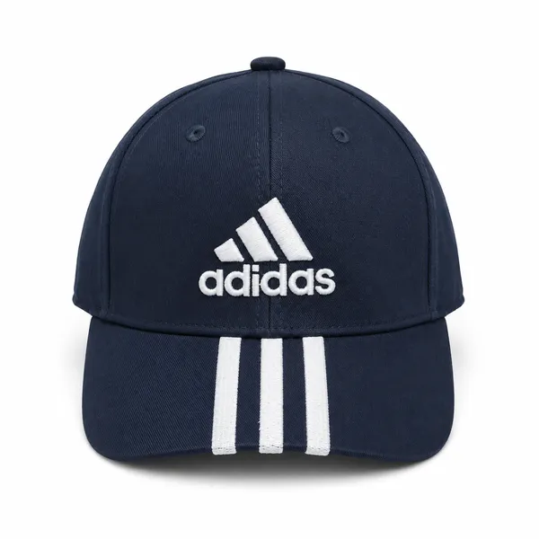 Adidas Premium Navy Triple-Stripe Embroidered Baseball Cap – Sport Lifestyle Accessory