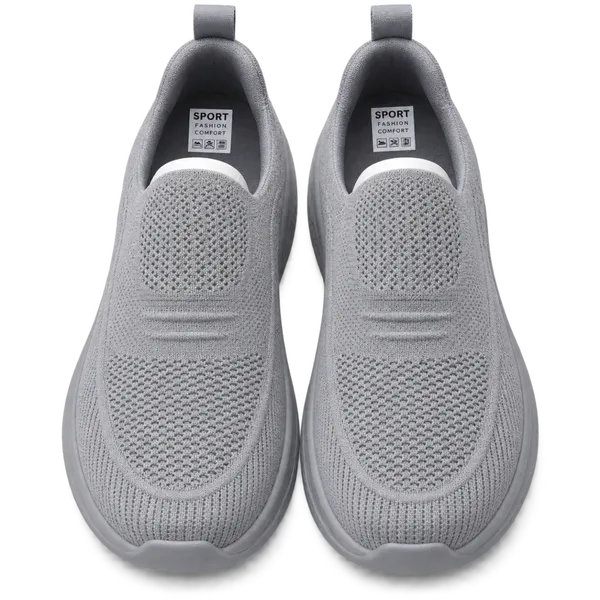 Warrior Lightweight Knit Slip-On Sneakers | Grey Comfort Runner