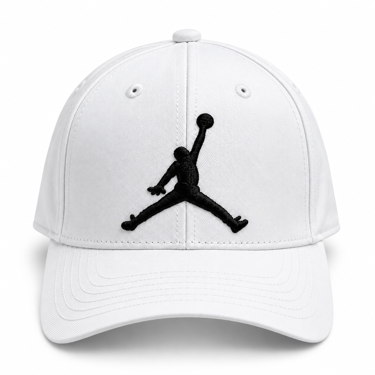 jordan Premium White Basketball Silhouette Embroidered Cap – Urban Sport Lifestyle Accessory