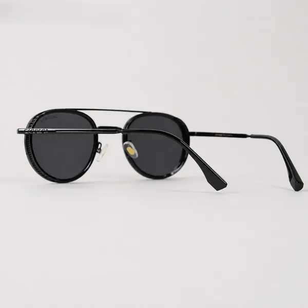 Carrera 5G237 Premium Black Oval Sunglasses for Men & Women | Full Frame UV420 Protection