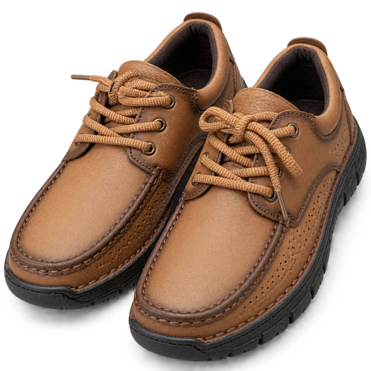 Premium Imported Original Leather Casual Shoes | Classic Brown Edition