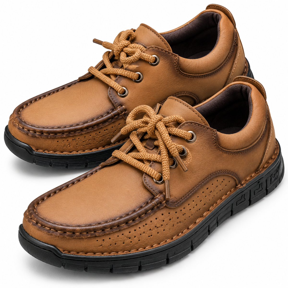 Premium Imported Original Leather Casual Shoes | Classic Brown Edition