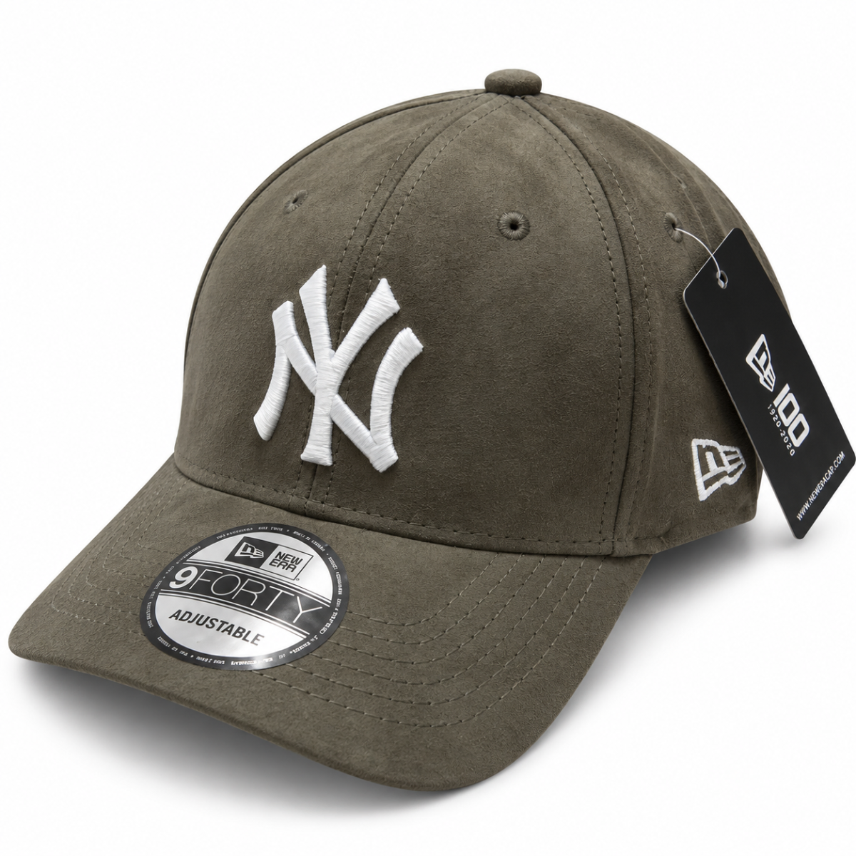 New era Premium Olive Grey Suede NY Embroidered Baseball Cap – Urban Lifestyle Accessory