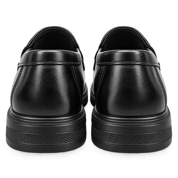 Premium Imported Leather Loafers for Men | Black Executive Buckle Edition