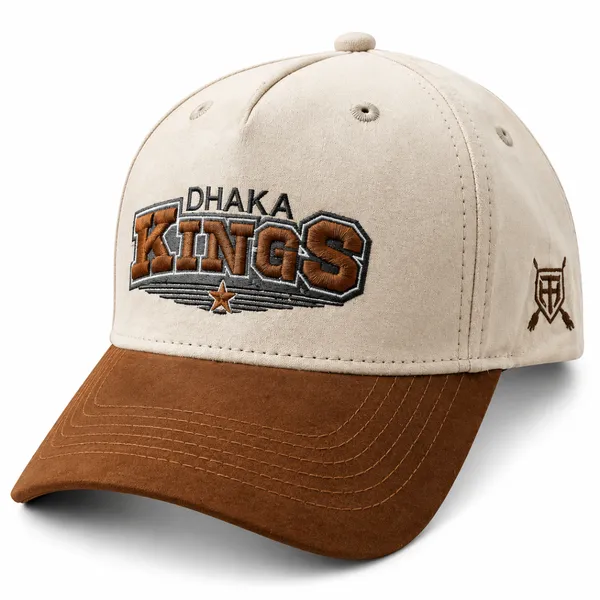 Premium Suede Dhaka Kings Cap – Beige & Brown Two Tone Lifestyle Cap