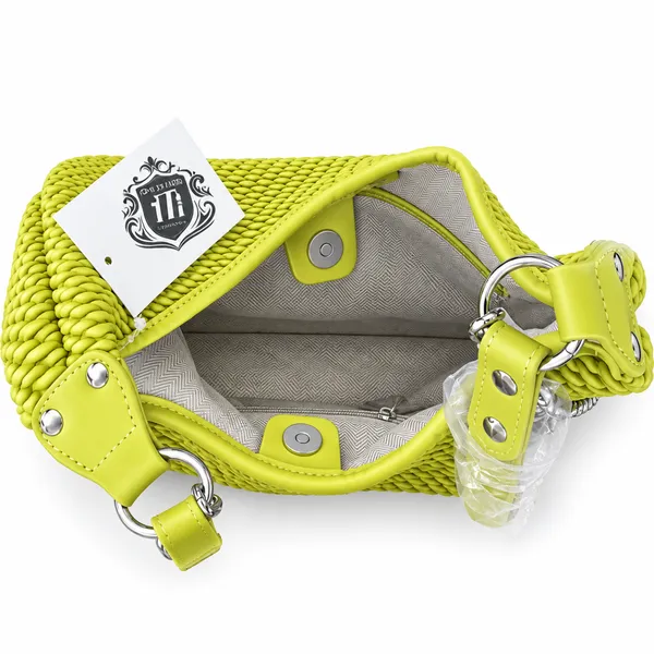 Luxury Lime Green Textured Chain Shoulder Bag – Imported Premium Women’s Handbag