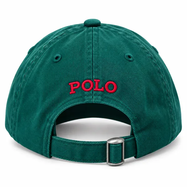 Premium Green Embroidered Polo Logo Baseball Cap