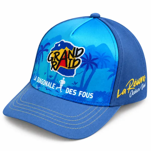 PARDONd La Réunion   Grand Rai Blue Embroidered Cap – Adventure Lifestyle Accessory