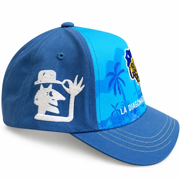 PARDONd La Réunion   Grand Rai Blue Embroidered Cap – Adventure Lifestyle Accessory