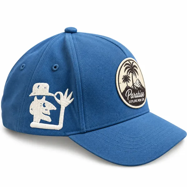 PARDON Premium Blue Tropical Patch Embroidered Cap – La Réunion Lifestyle Accessory