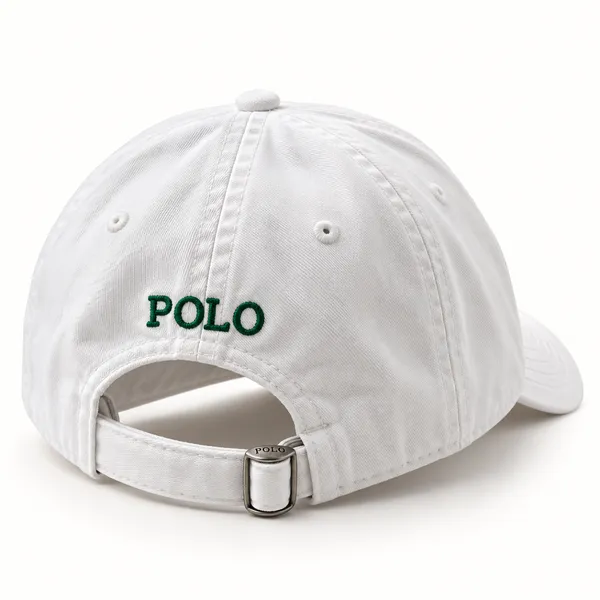 Premium White Green Embroidered Classic Cap