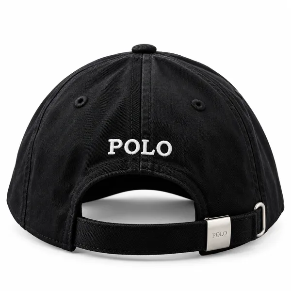 Premium Black White Embroidered Classic Cap