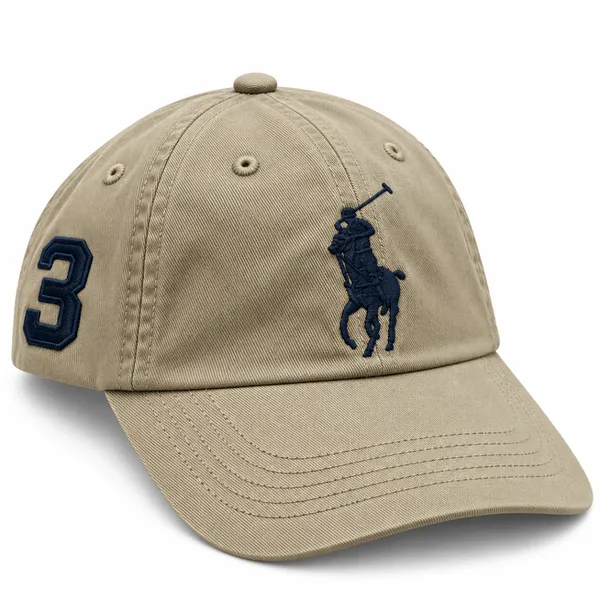 Premium Khaki POLO Cap with Leather Back Strap