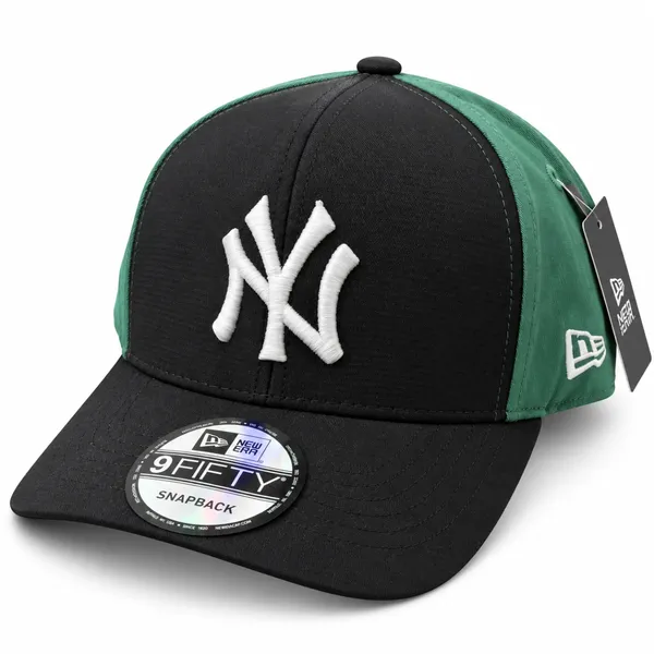 Premium Black & Green NY Embroidered Snapback Cap